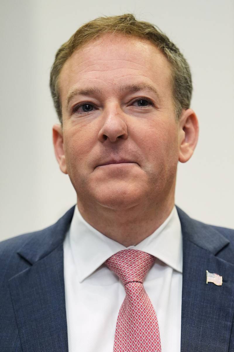 Environmental Protection Agency director Lee Zeldin speaks during an event with President Donald Trump to announce the EPA will no longer regulate greenhouse gases.