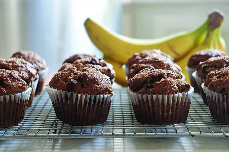Don’t throw away those bananas with brown spots. The riper the banana the naturally sweeter it is, making the perfect muffins.