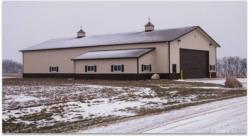 Agricultural buildings provide a sturdy and safe place to keep equipment all year round, especially during the wintertime.