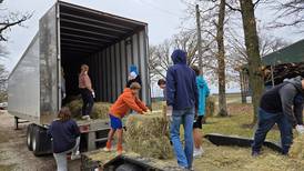 Ag teachers organize hay donation for flood victims