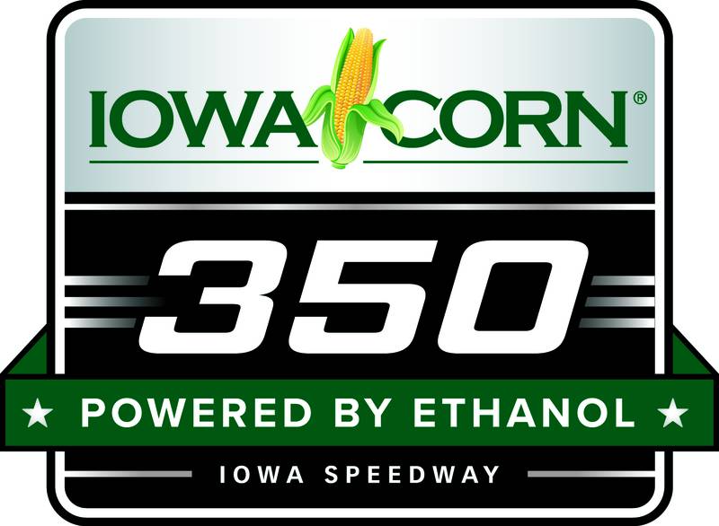 The logo for the Iowa Corn 350 race.