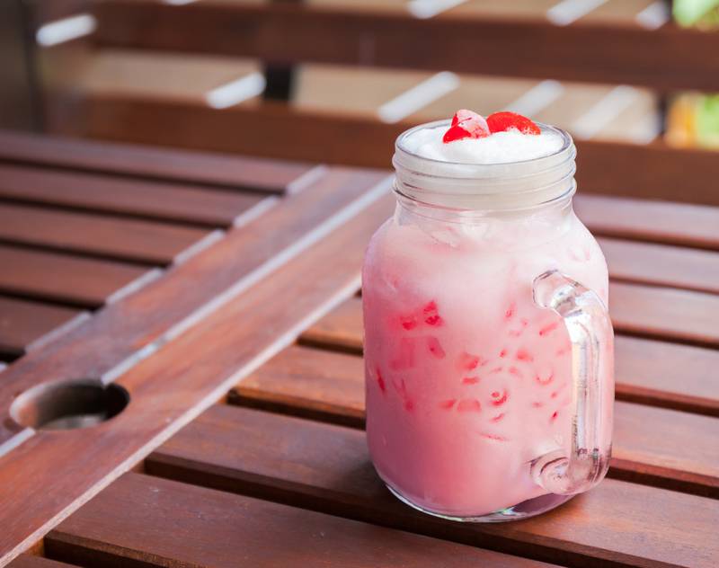 Strawberry milk Italian soda.