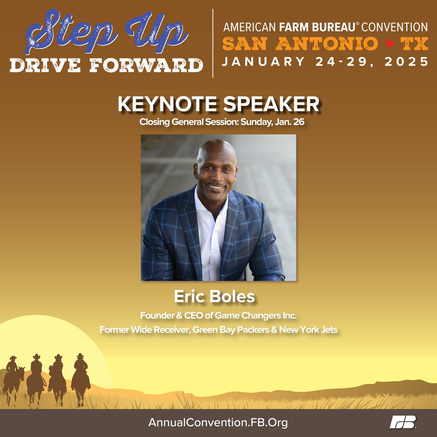 Don’t miss out on the chance to hear from former NFL wide receiver and founder and CEO of Game Changers Inc. Eric Boles to be inspired to take on 2025.