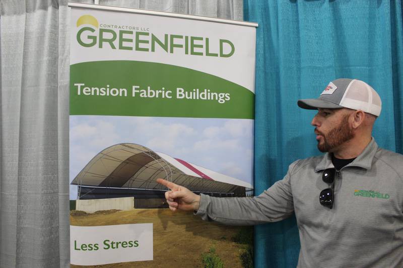 Sean Breese talks about some of the benefits of a fabric building for cattle operations. Greenfield Contractors offers a maintenance program for their buildings that includes an annual 35-point inspection.