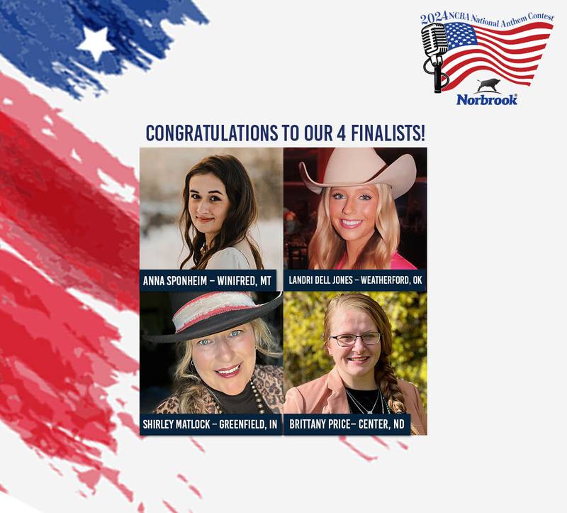 It’s time to vote for your favorite singer’s performance. The winner of the NCBA National Anthem Contest, sponsored by Norbrook Inc., will get to perform at CattleCon24.