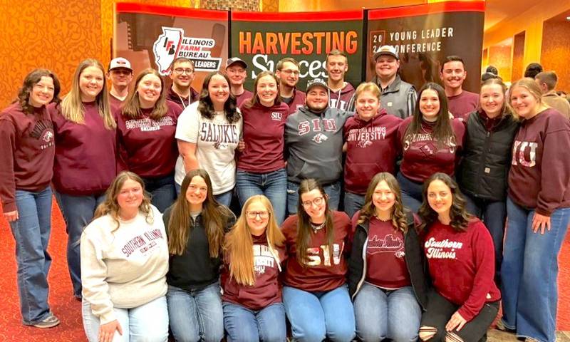Southern Illinois University Collegiate Farm Bureau attends the 2026 Young Leader Conference in East Peoria. Illinois Farm Bureau recently named SIU Collegiate Farm Bureau as the Outstanding Collegiate Farm Bureau Chapter for the 2025-2026 academic year.