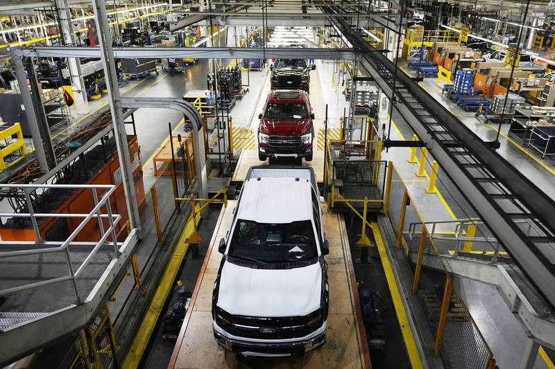The 2024 Ford F-150 truck is assembled at the Dearborn Truck Plant in Michigan.