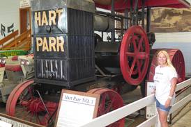 Historic tractor on loan from Smithsonian