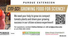 Purdue Extension needs your help growing food for science