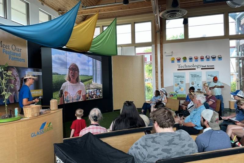 In all, 925 people attended farmer chats at the Indiana State Fair’s Glass Barn this summer.