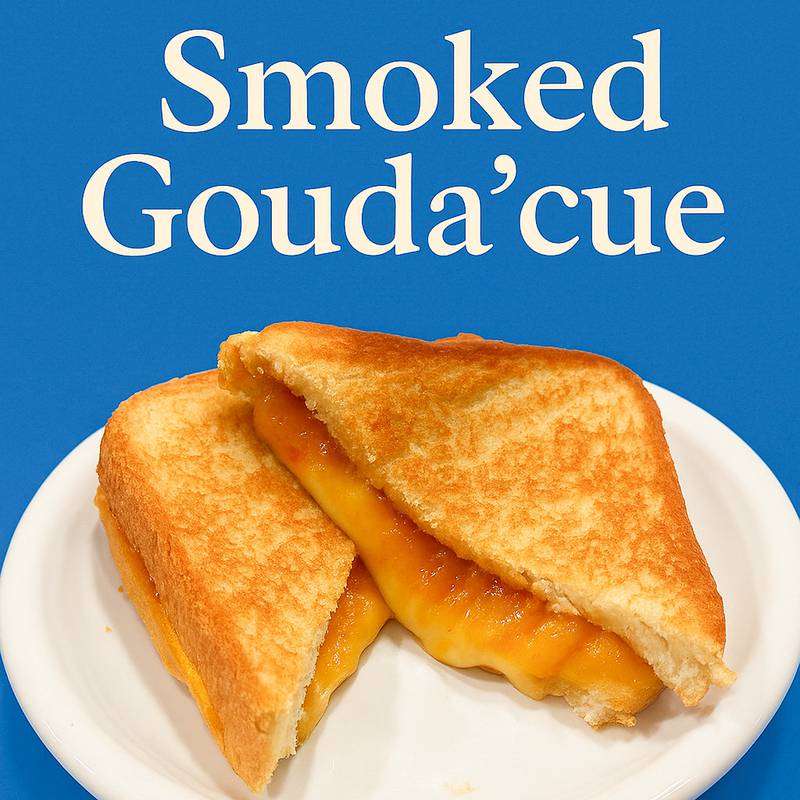 The Smoked Gouda’cue by American Dairy Association. Get ready to sink your teeth into The Smoked Gouda’cue - a bold, melty masterpiece made for true cheese lovers. Indulge in layers of rich smoked gouda, sharp cheddar and tangy barbecue sauce between buttery, golden Texas toast. It’s smoky, cheesy, saucy and pure Indiana State Fair comfort food bliss.