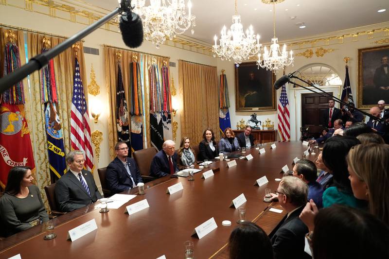 President Donald Trump speaks during a roundtable on farm subsidies in the Cabinet Room of the White House on Dec. 8 in Washington.